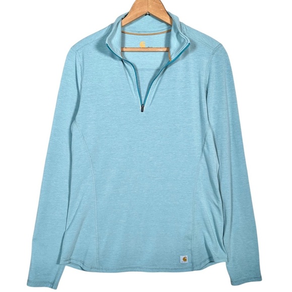 Carhartt Tops - CARHARTT FORCE Delmont Quarter Zip Long Sleeve Pullover